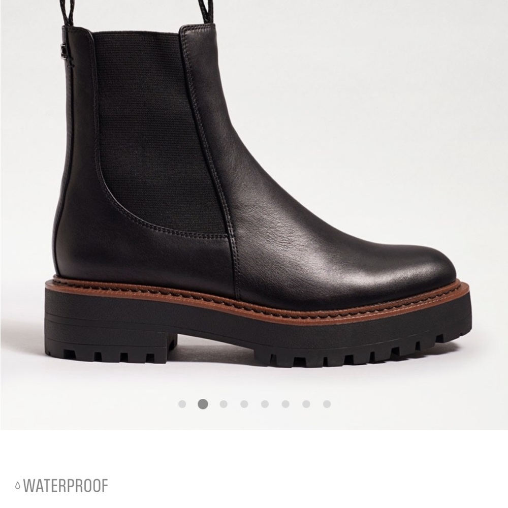 Sam Edelman Laguna Black Leather Ankle Boots